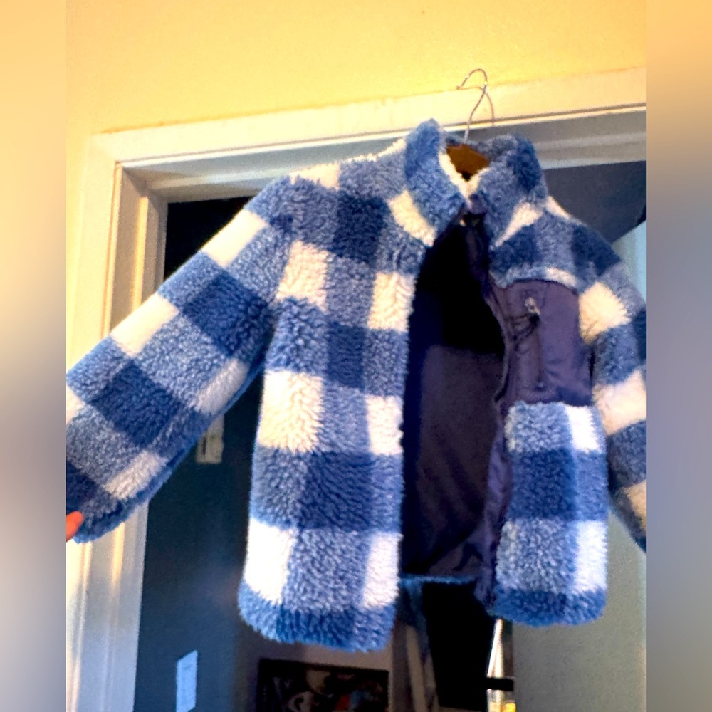 H&M Checker Blue Coat